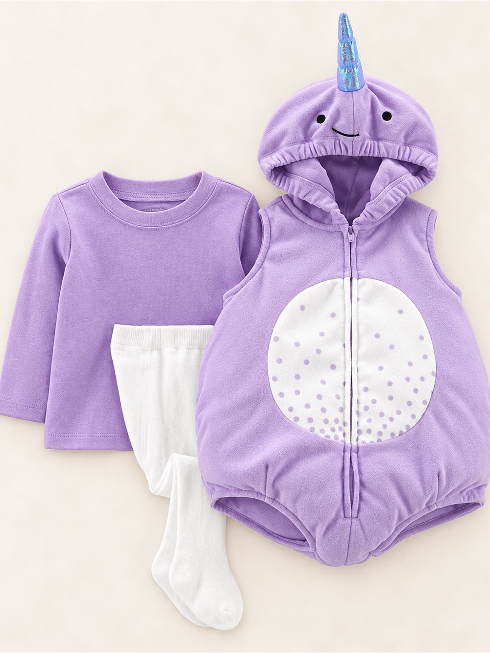 Carter’s Toddler / Baby Purple Narwhal Halloween Costume / Warm Fuzzy 18 months